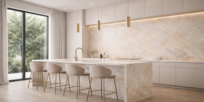 Render cocina onix blanco